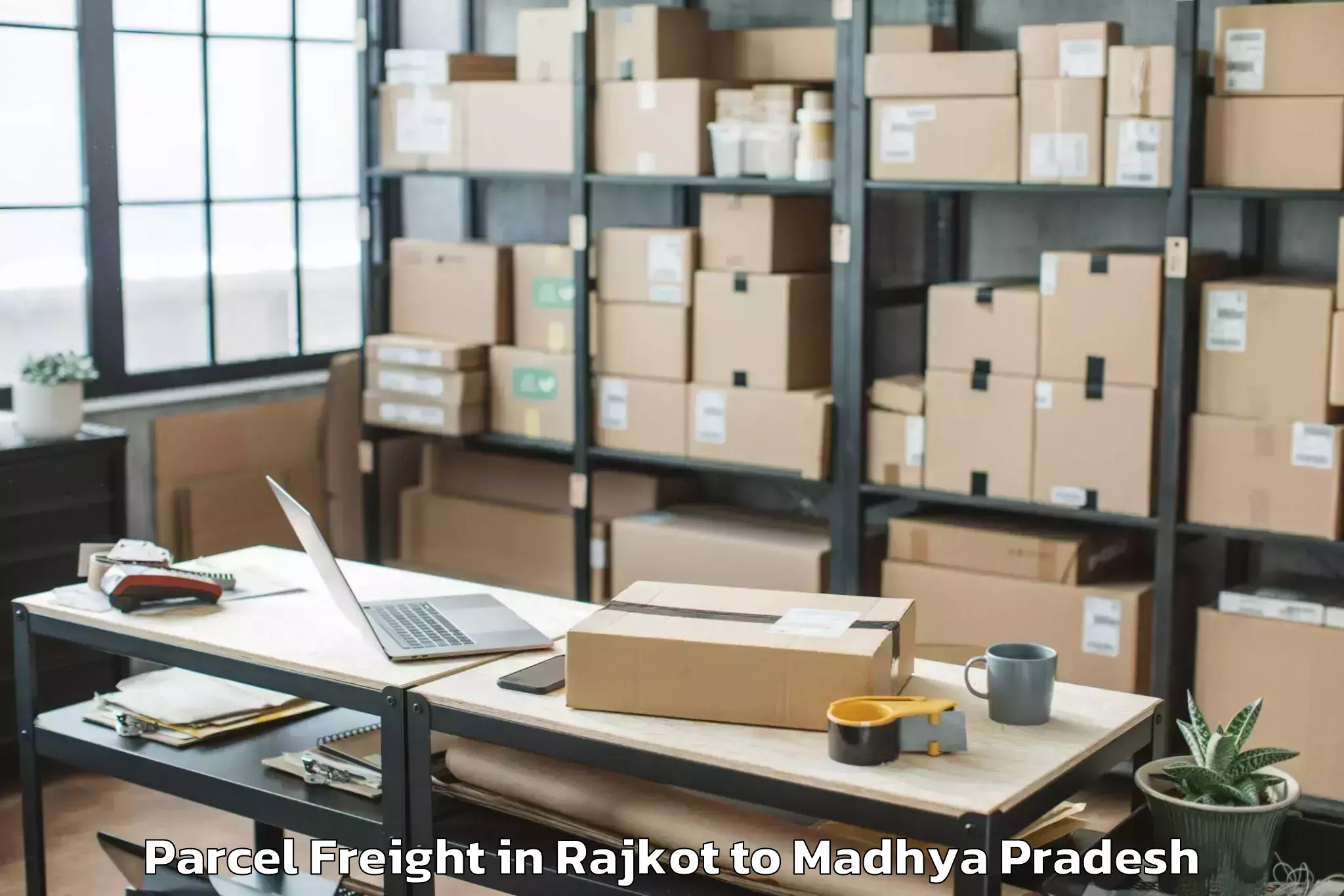 Leading Rajkot to Balaghat Parcel Freight Provider